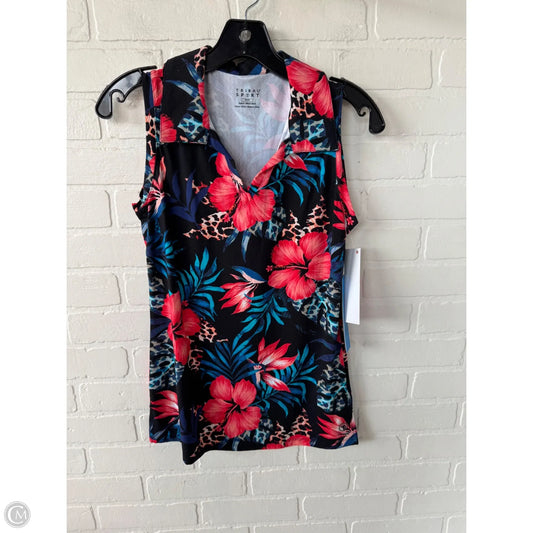 Athletic Tank Top By Tribal In Black & Pink, Size: Xs