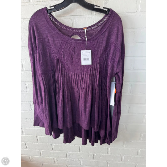 Top Long Sleeve By Free People In Purple, Size: S