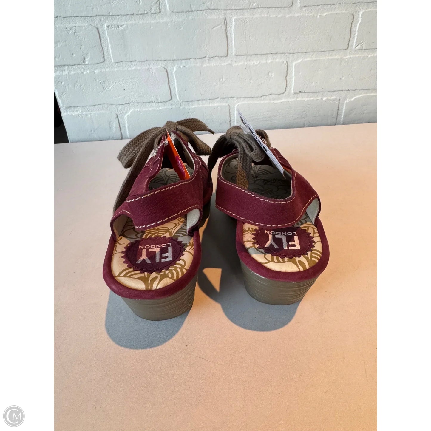 Sandals Heels Wedge By Fly London In Red, Size: 6.5