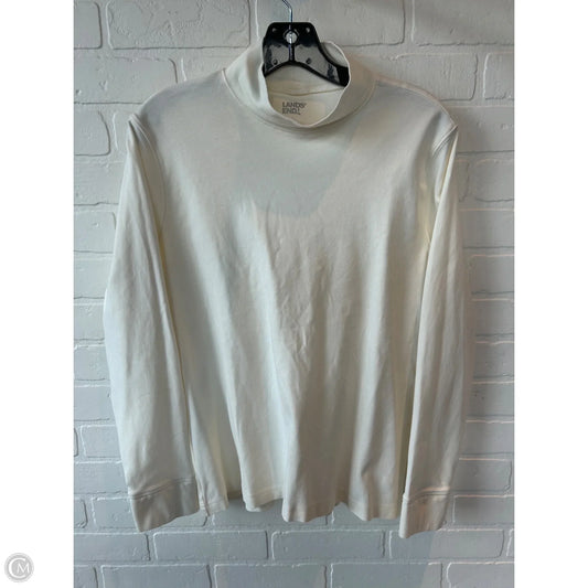 Top Long Sleeve Basic By Lands End In Cream, Size: L