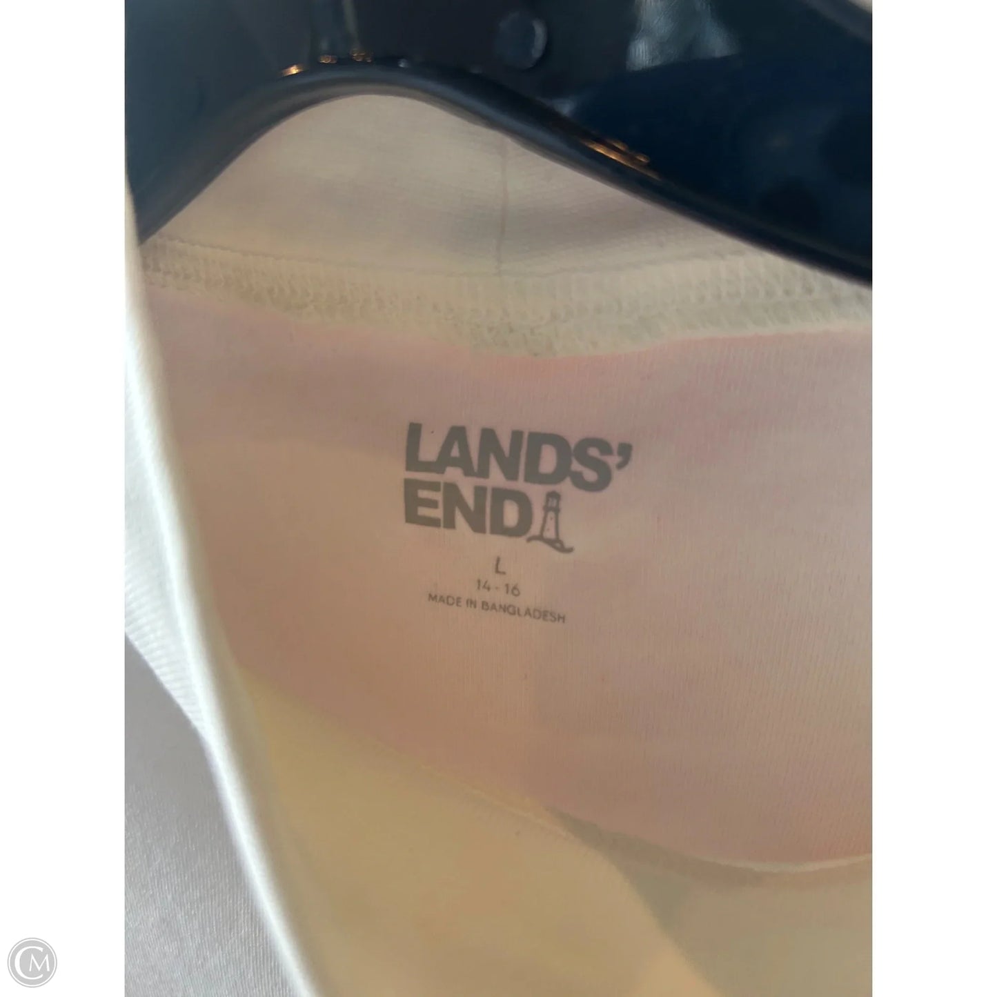 Top Long Sleeve Basic By Lands End In Cream, Size: L