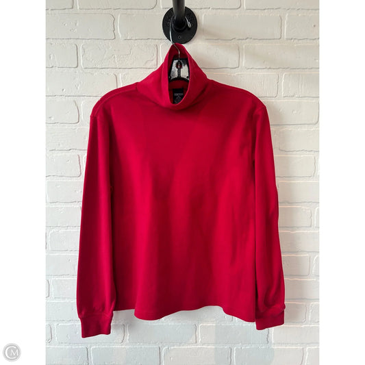 Top Long Sleeve Basic By Lands End In Red, Size: M