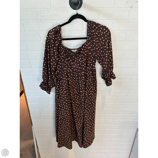 Dress Casual Maxi By Entro In Brown, Size: L
