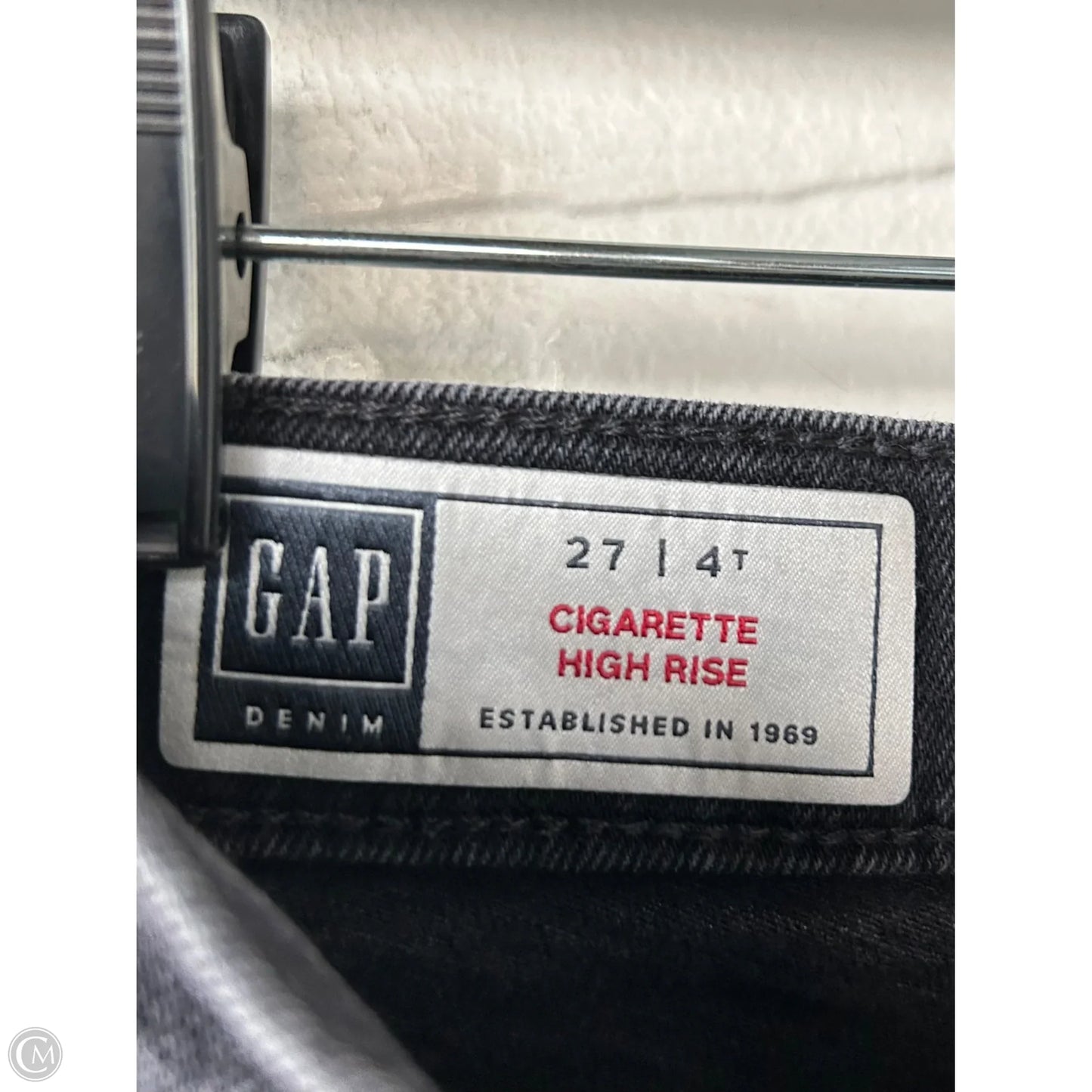 Jeans Skinny By Gap In Black Denim, Size: 4l