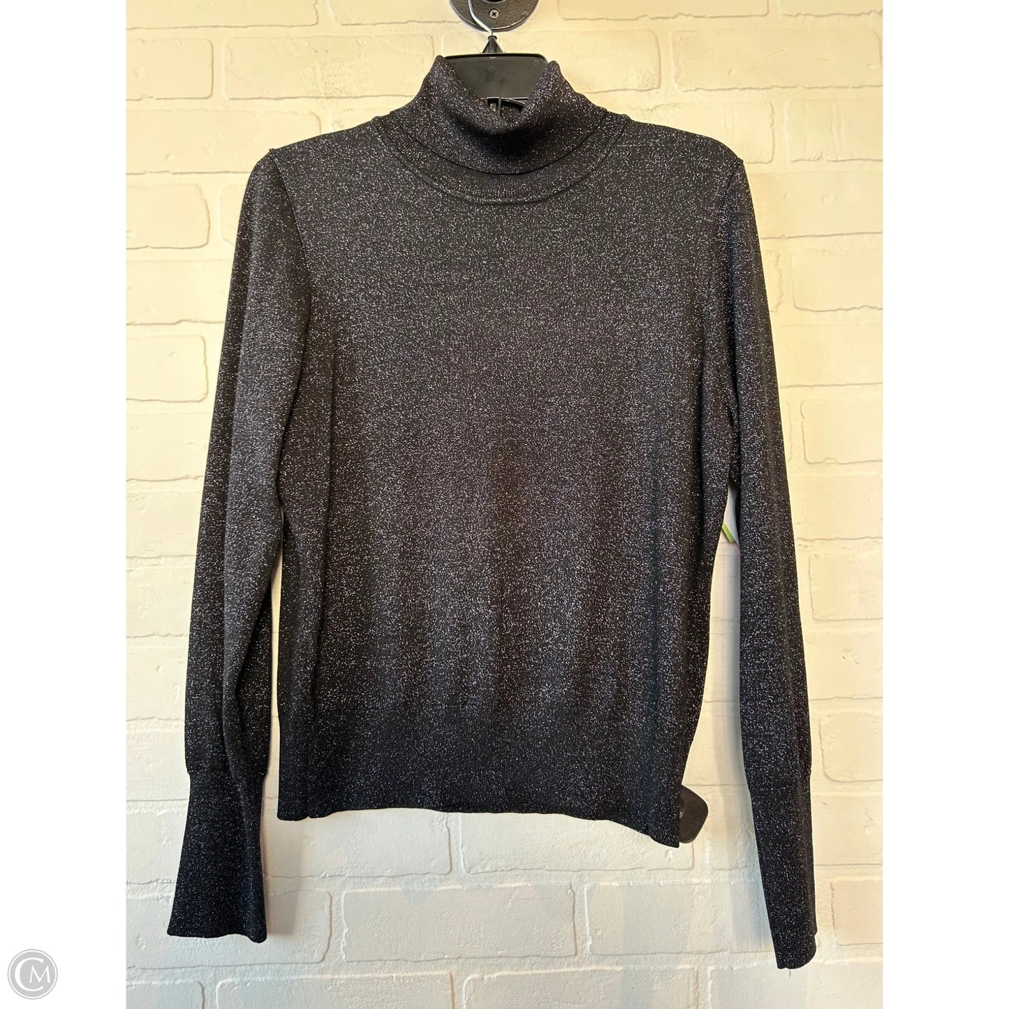 Sweater By Express In Black & Silver, Size: L