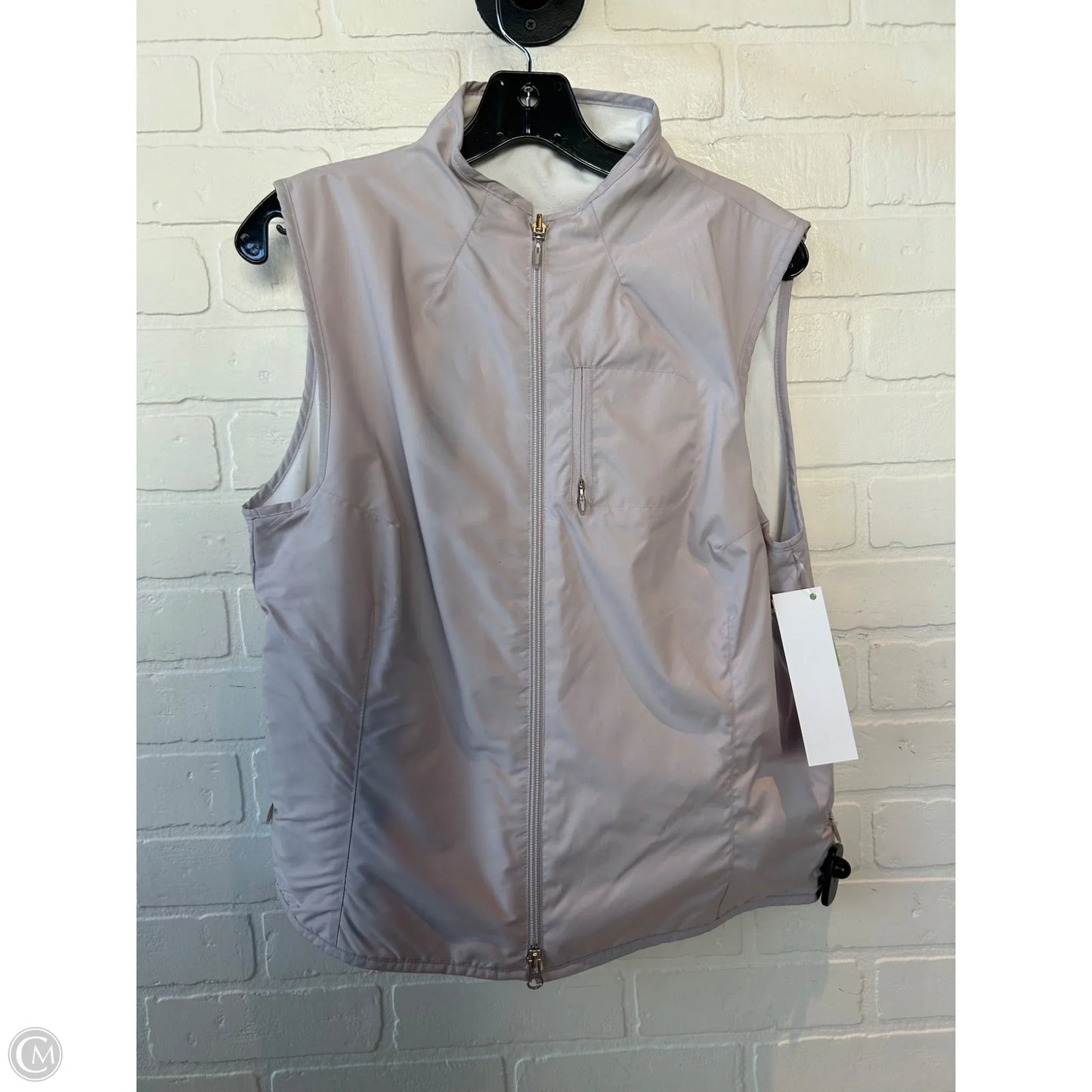 Vest Puffer & Quilted By Nike In Purple & White, Size: L