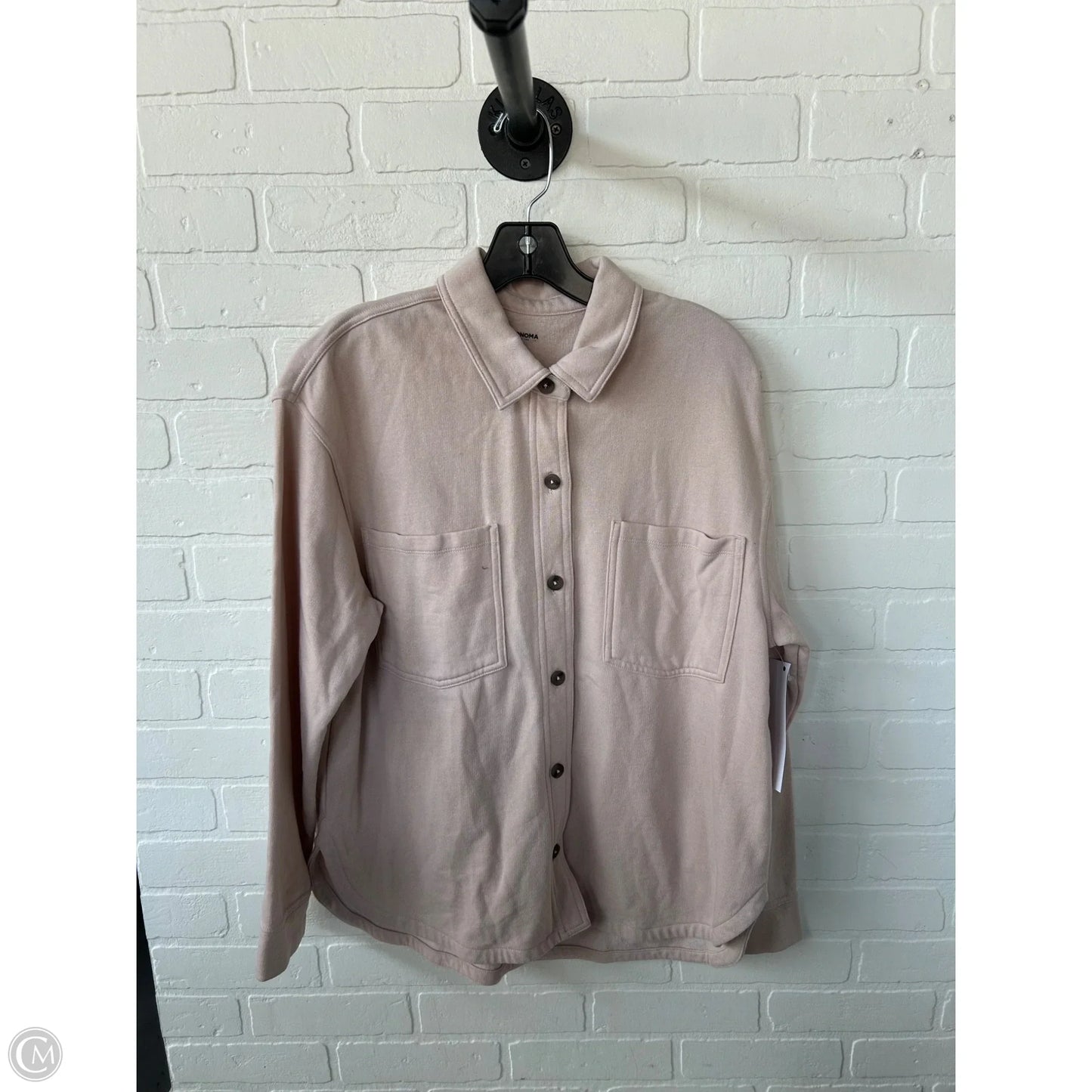 Jacket Shirt By Sonoma In Pink, Size: L