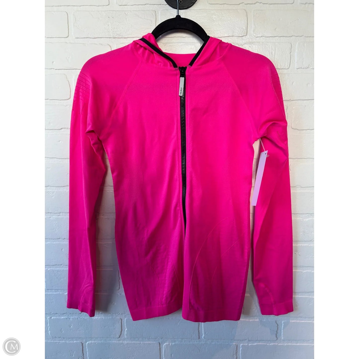 Athletic Top Long Sleeve Hoodie By Mpg In Pink, Size: S