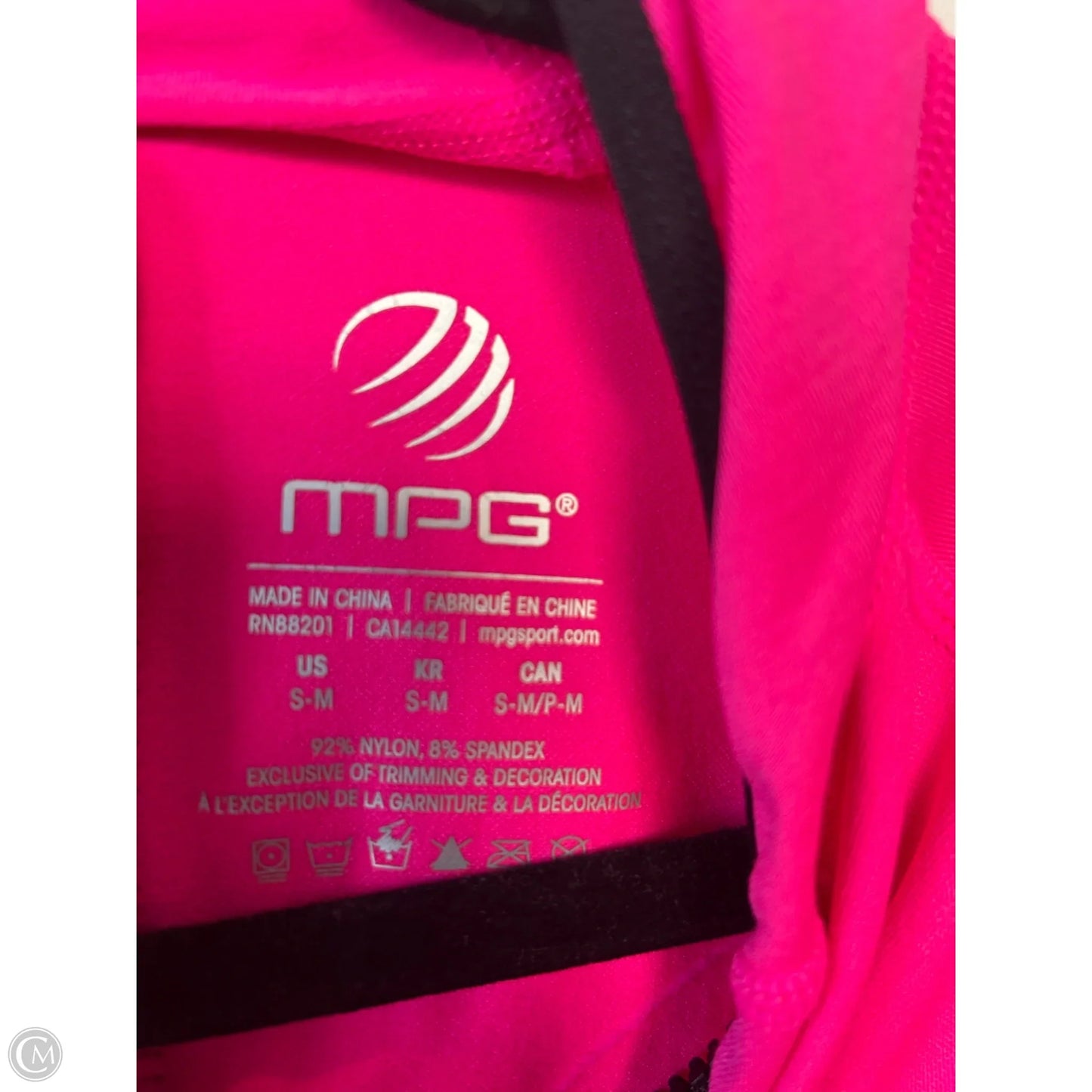 Athletic Top Long Sleeve Hoodie By Mpg In Pink, Size: S