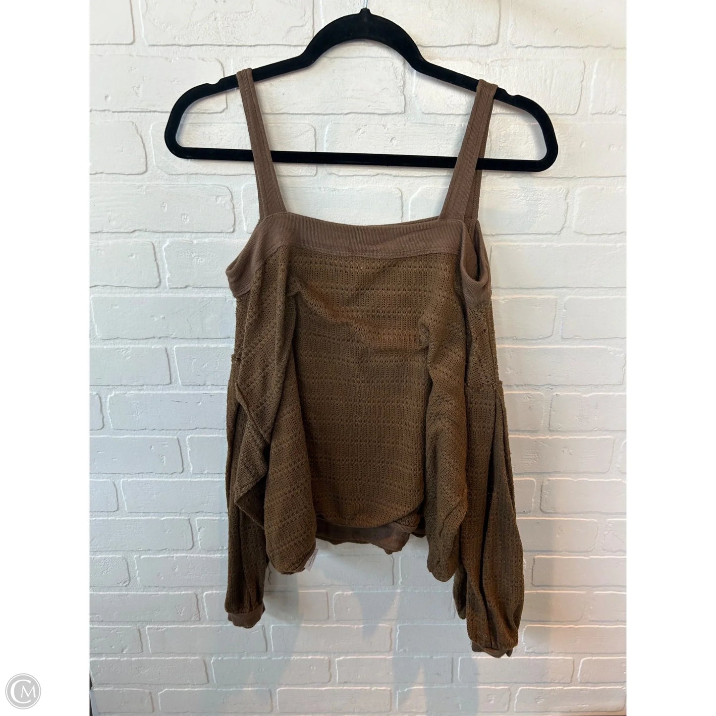 Top Long Sleeve By Free People In Brown, Size: L