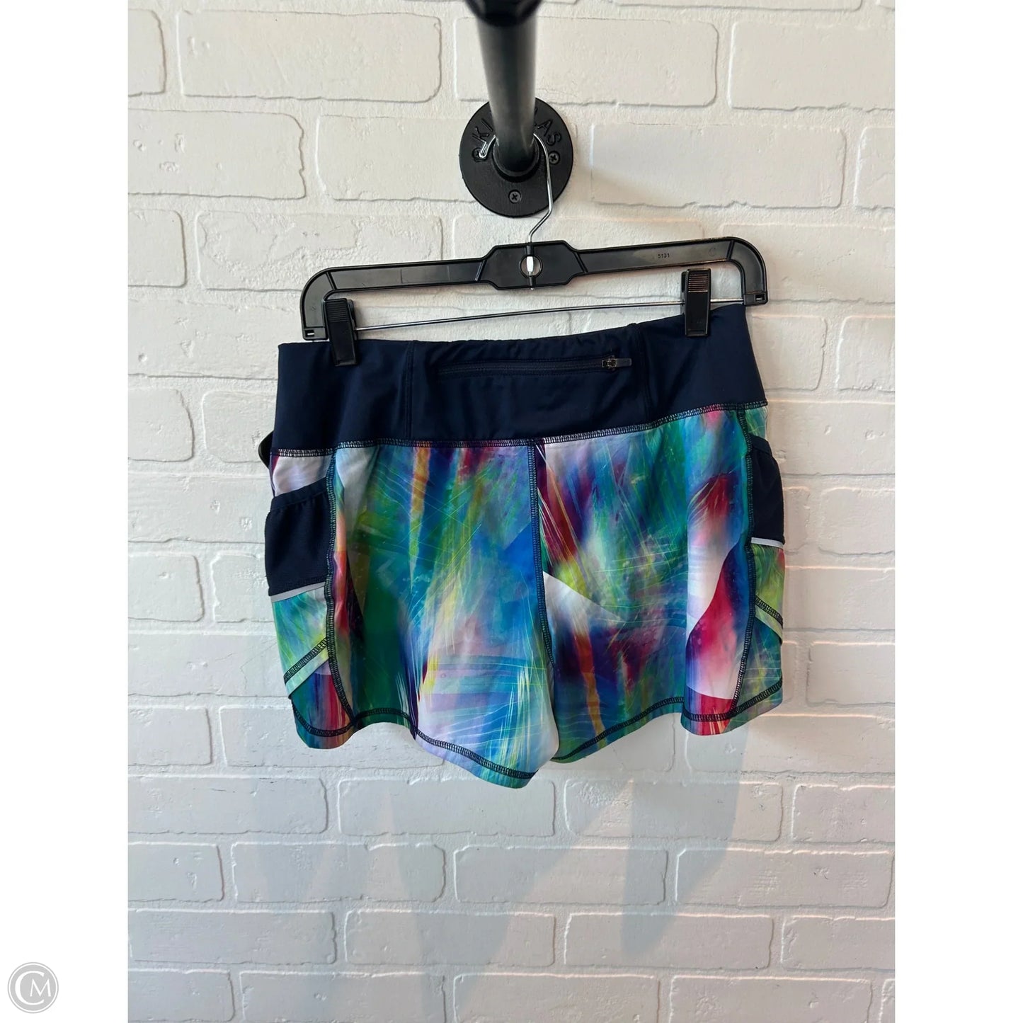 Athletic Shorts By Athleta In Blue & Green, Size: 4