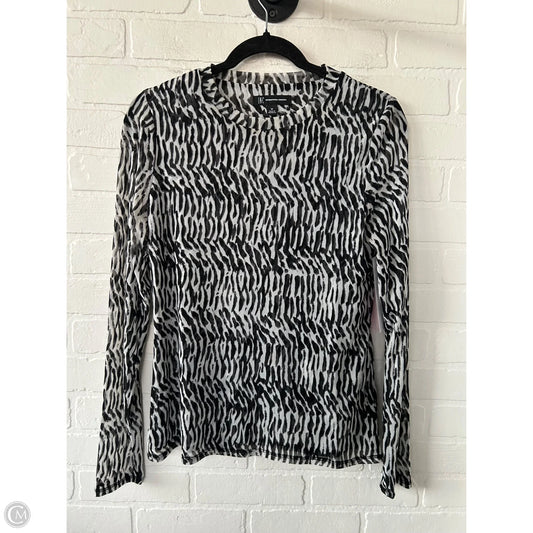 Top Long Sleeve By Inc In Black & White, Size: M