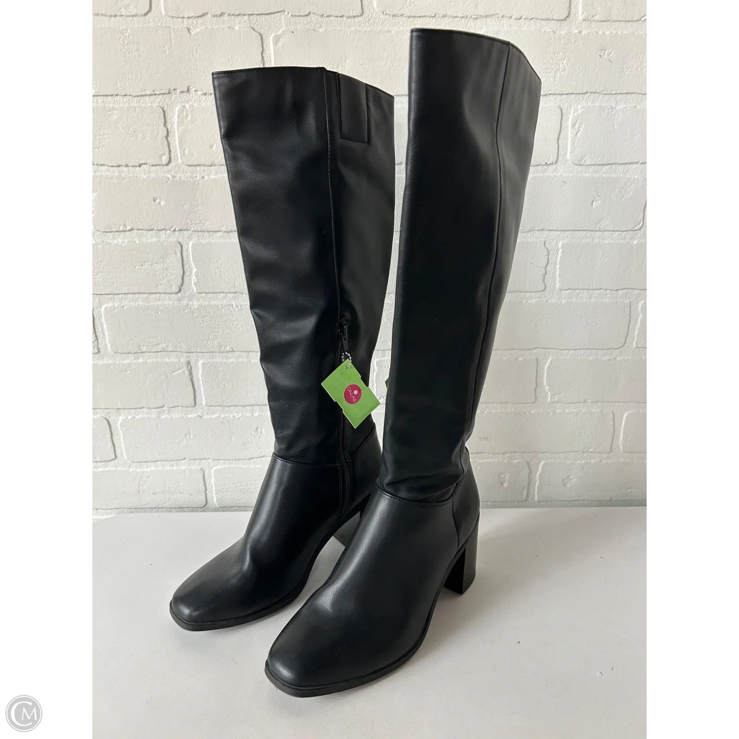 Boots Knee Heels By A New Day In Black, Size: 6