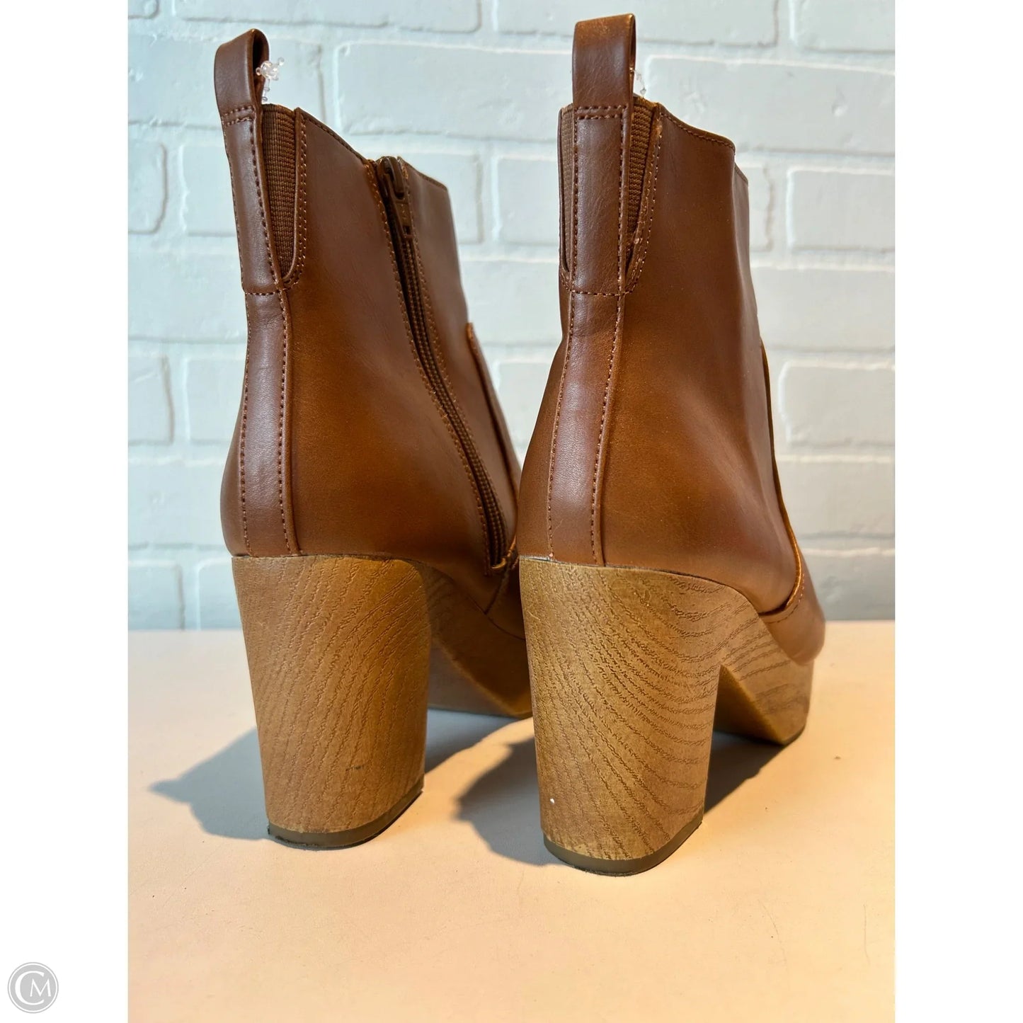 Boots Ankle Heels By Universal Thread In Brown, Size: 6