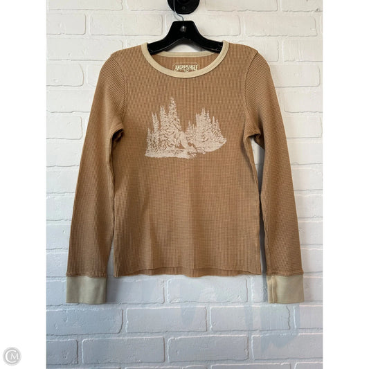 Top Long Sleeve By American Eagle In Tan, Size: M