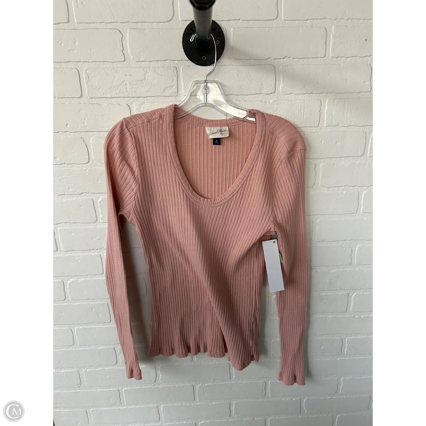 Top Long Sleeve Basic By Universal Thread In Peach, Size: M