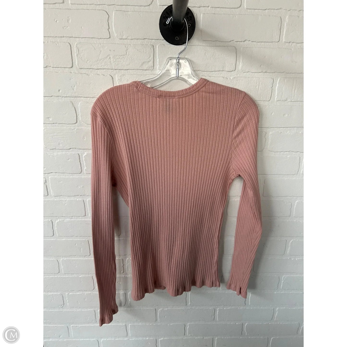 Top Long Sleeve Basic By Universal Thread In Peach, Size: M