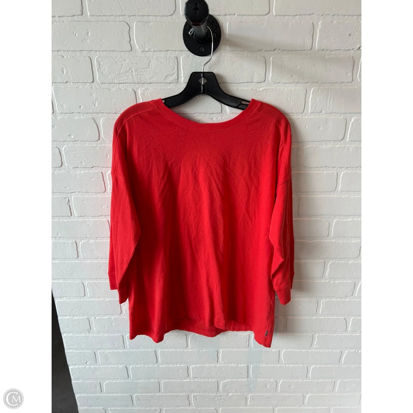 Top 3/4 Sleeve Basic By Eddie Bauer In Orange, Size: L