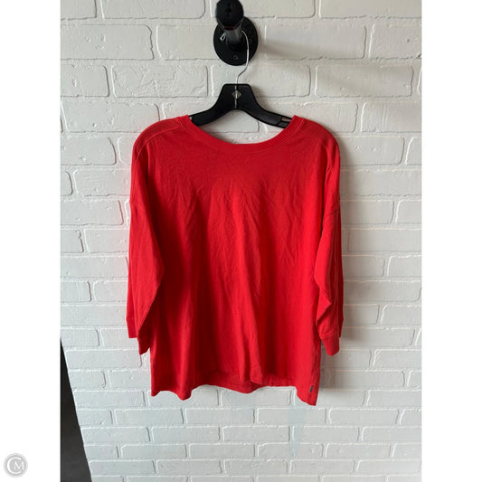 Top 3/4 Sleeve Basic By Eddie Bauer In Orange, Size: L