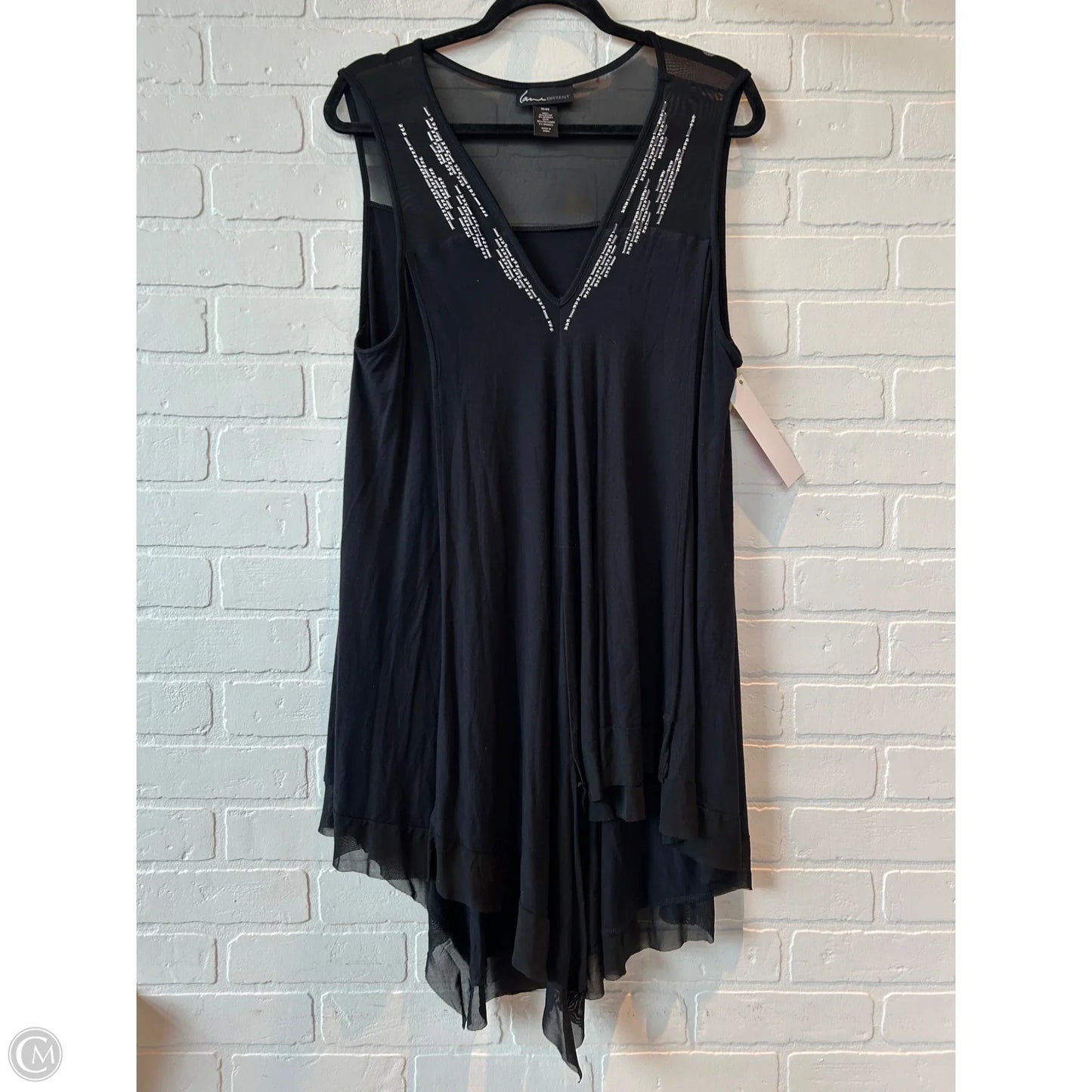Tunic Sleeveless By Lane Bryant In Black, Size: 1x