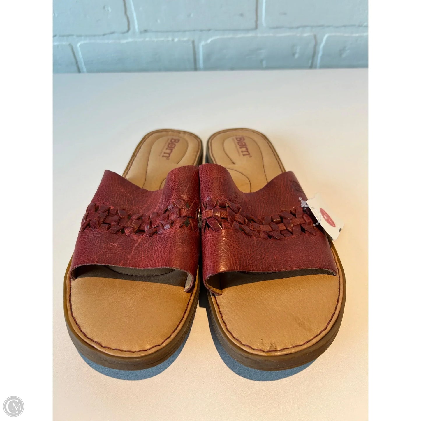 Sandals Flats By Born In Red & Tan, Size: 8