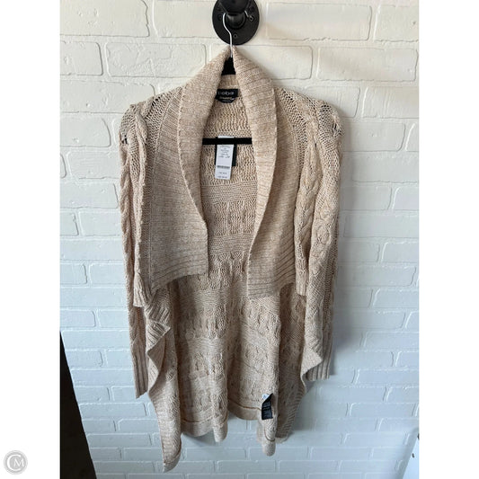 Sweater Cardigan By Bebe In Tan & White, Size: Xs
