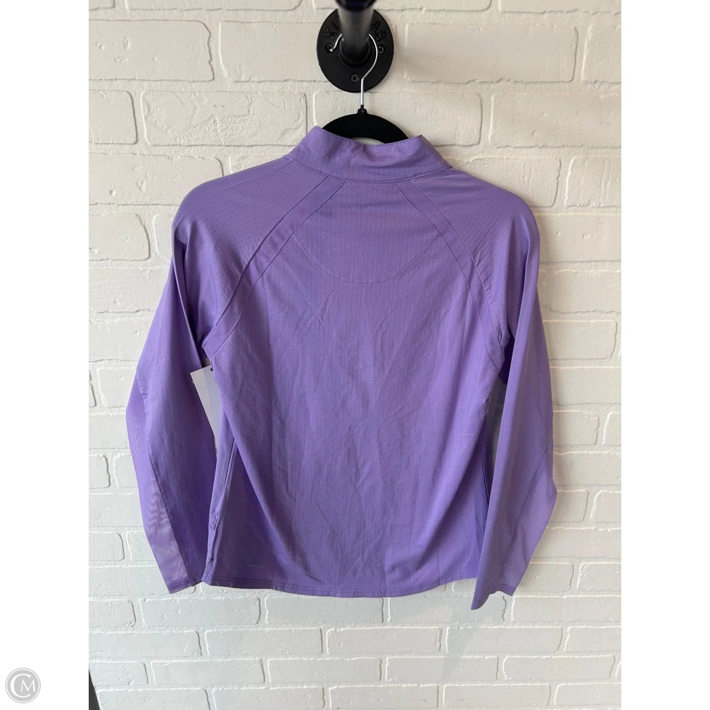 Athletic Top Long Sleeve Collar By san soleill In Purple, Size: S