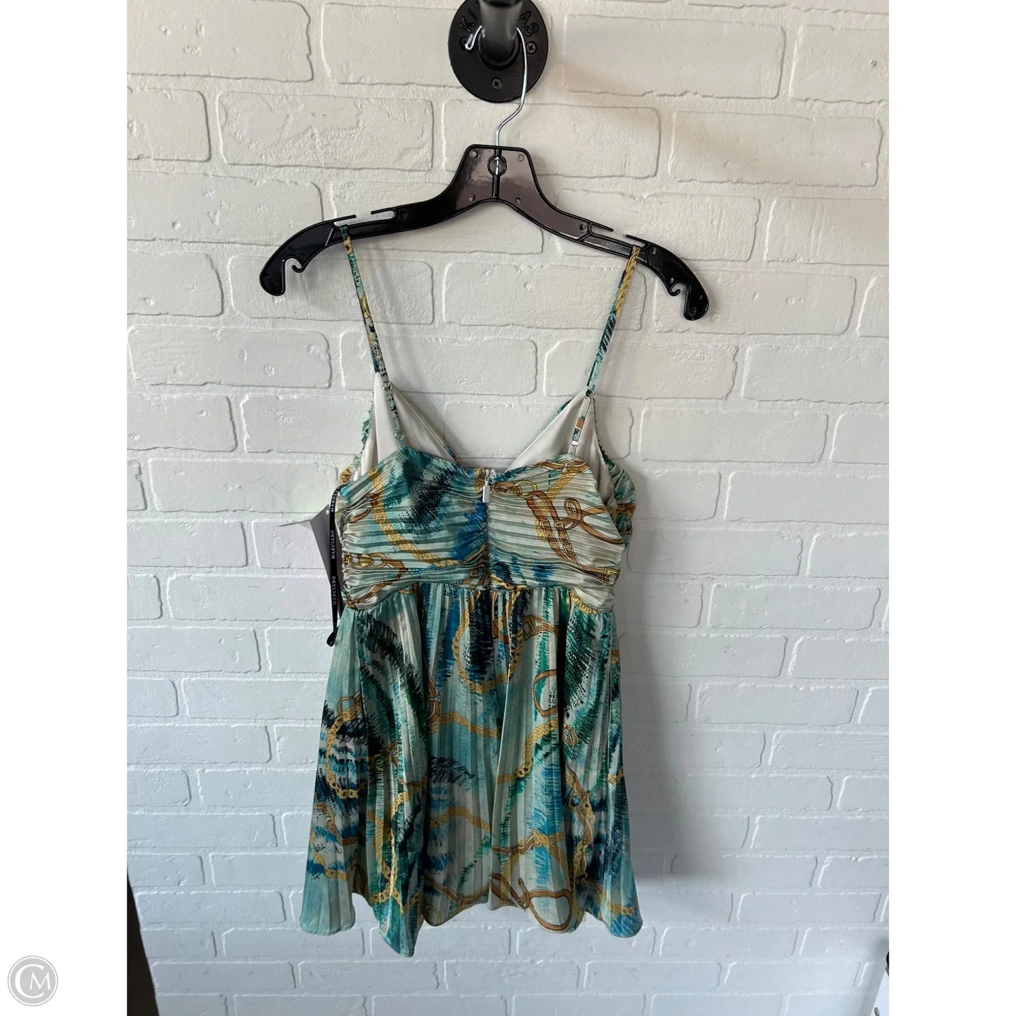 Dress Party Short By Guess In Green & Yellow, Size: Xs