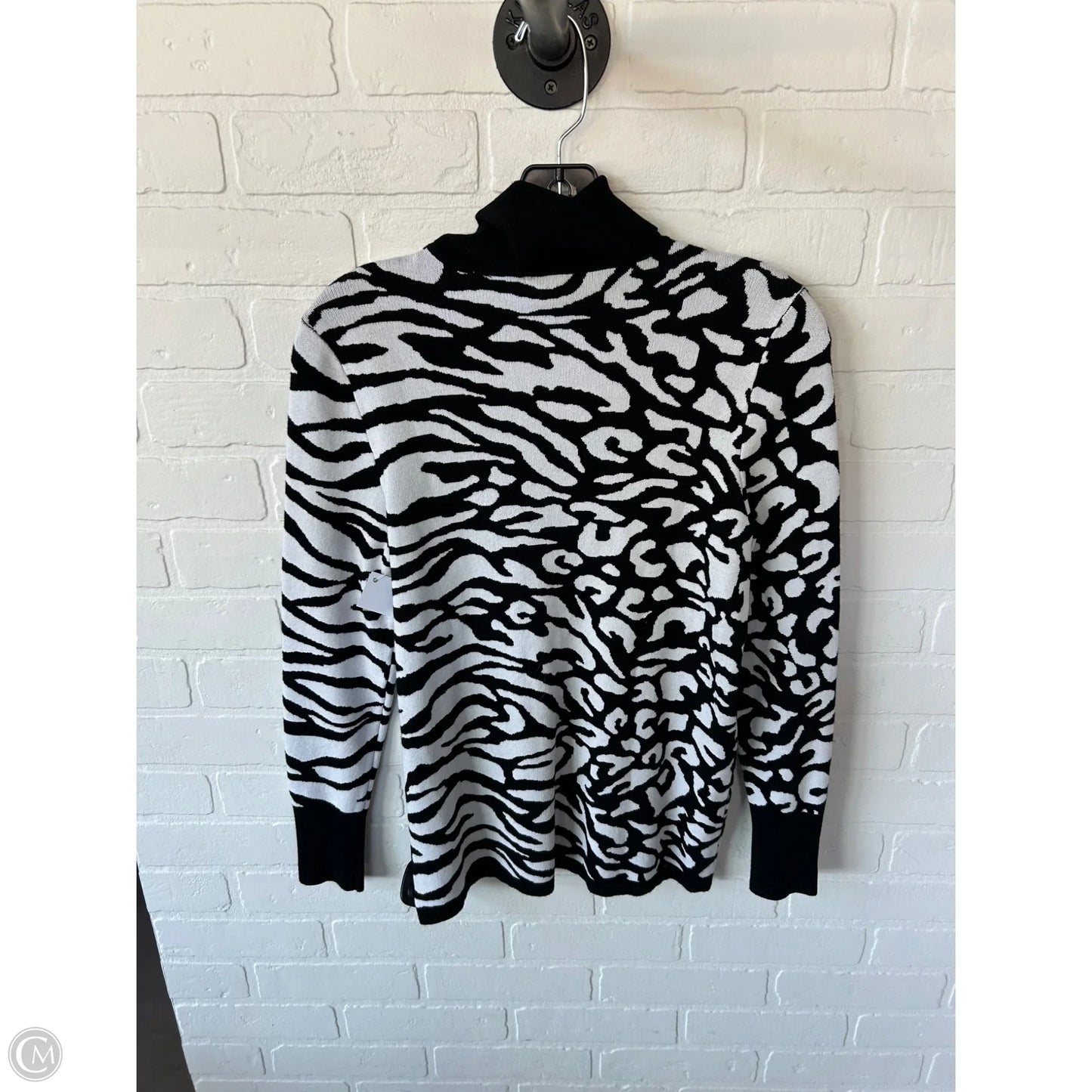 Sweater By Chicos In Black & White, Size: S