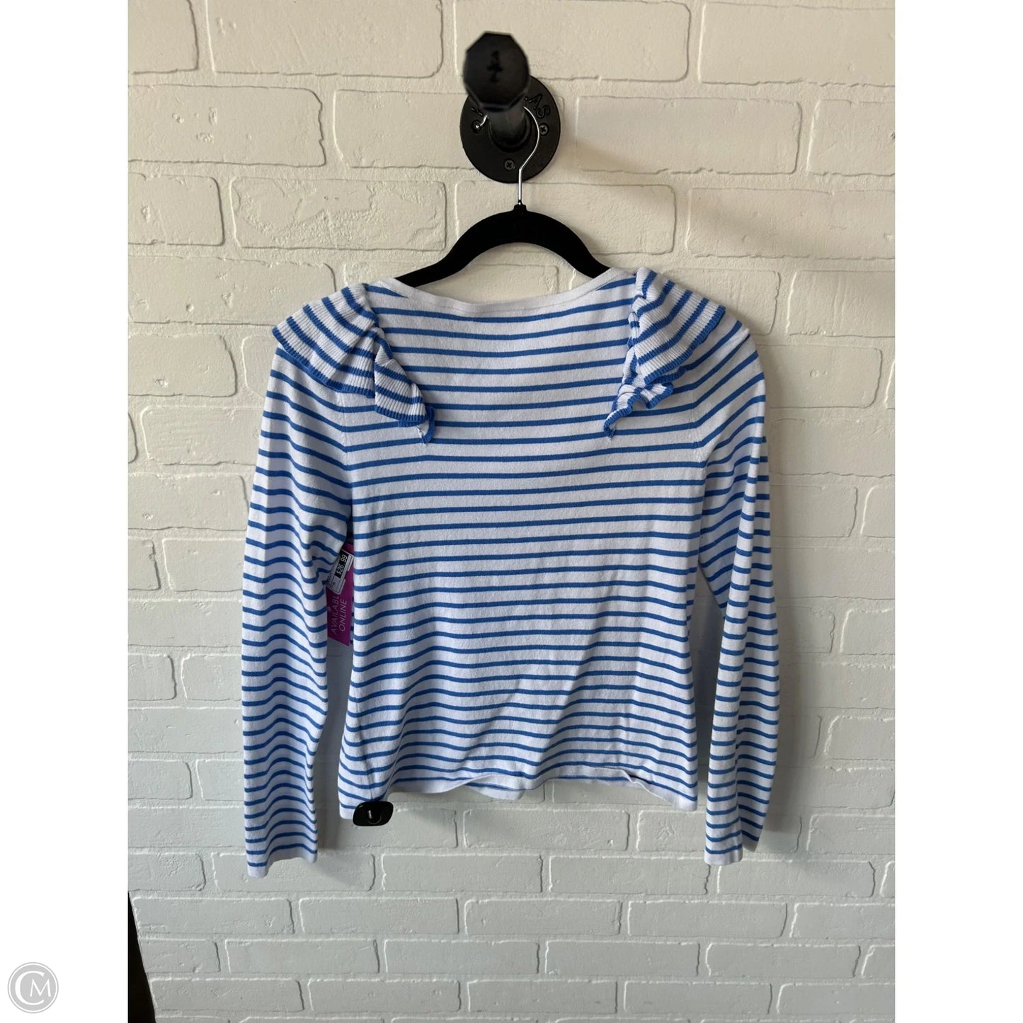 Sweater Designer By Lilly Pulitzer In Blue & White, Size: Xs