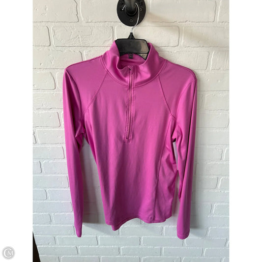 Athletic Top Long Sleeve Collar By Jockey In Pink, Size: M