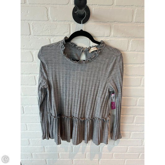 Top Long Sleeve By Altard State In Grey, Size: L