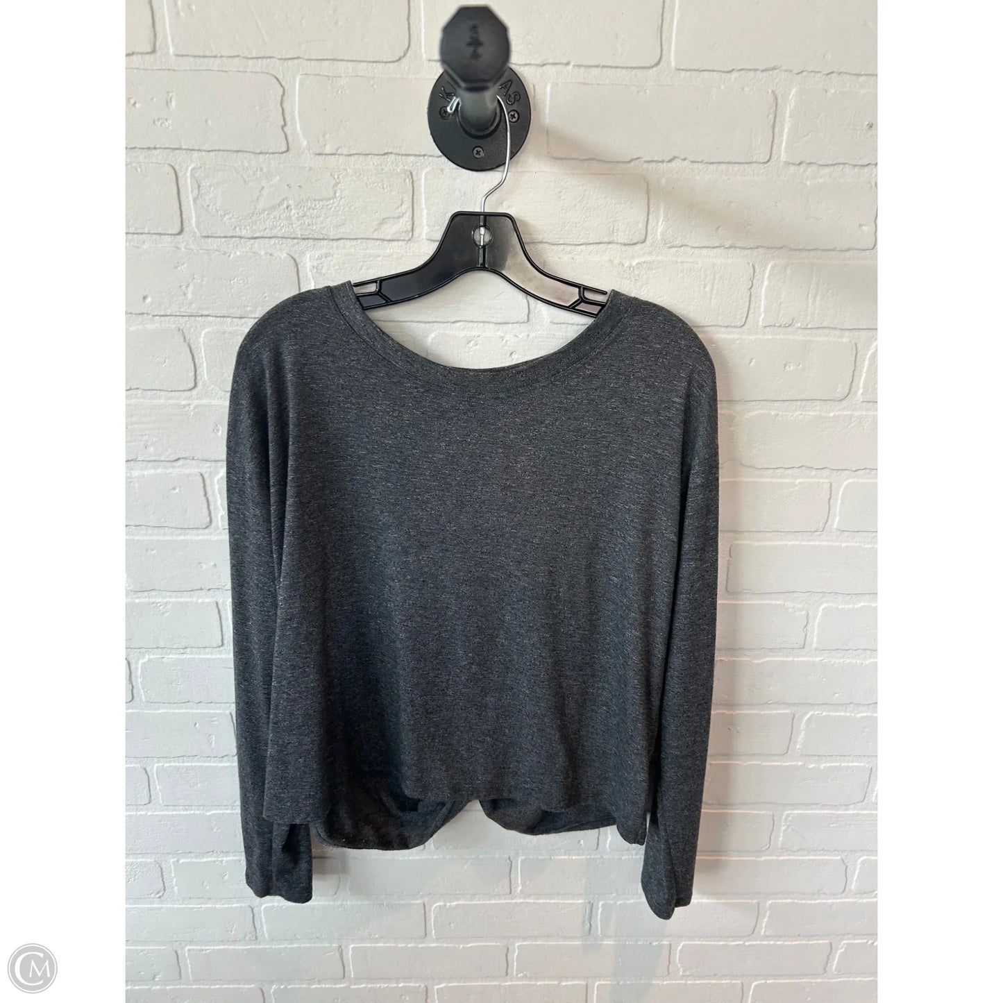 Athletic Top Long Sleeve Crewneck By Athleta In Grey, Size: M