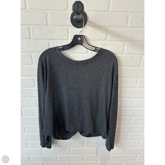 Athletic Top Long Sleeve Crewneck By Athleta In Grey, Size: M