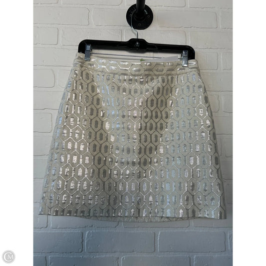 Skirt Mini & Short By Banana Republic In Cream & Silver, Size: 6