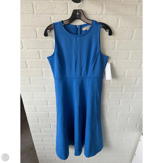 Dress Casual Midi By Loft In Blue, Size: Mp