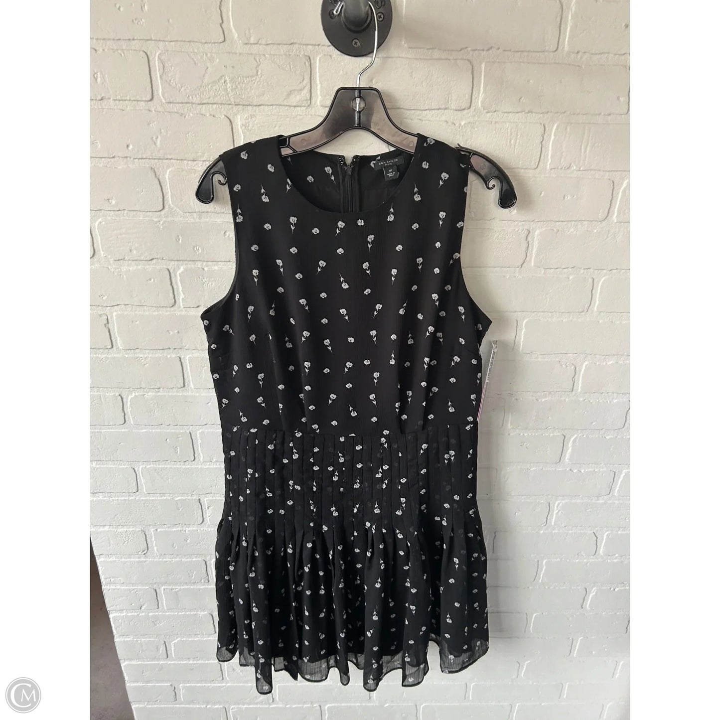 Dress Casual Short By Ann Taylor In Black & White, Size: Mp