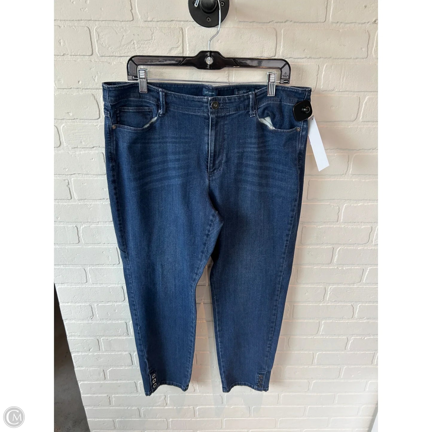 Jeans Straight By J. Jill In Blue Denim, Size: 16
