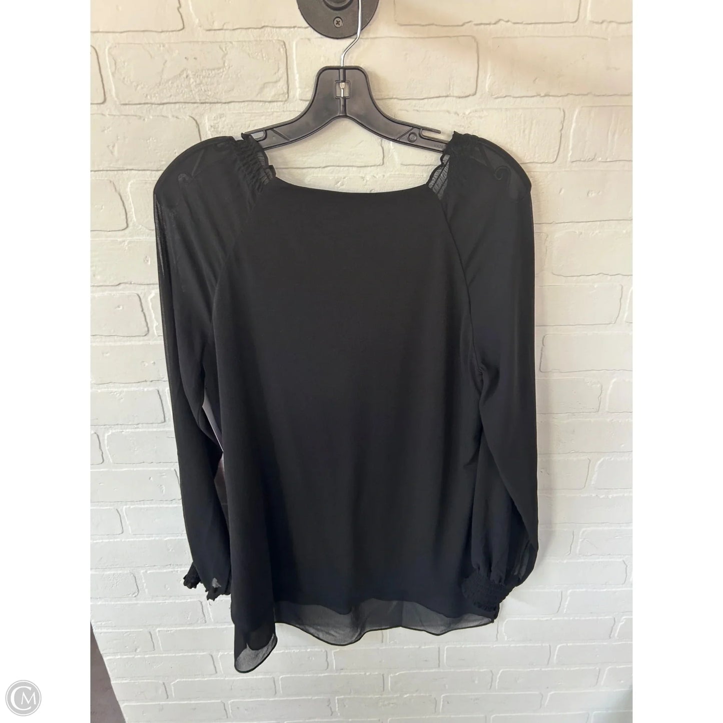 Top Long Sleeve By White House Black Market In Black, Size: M