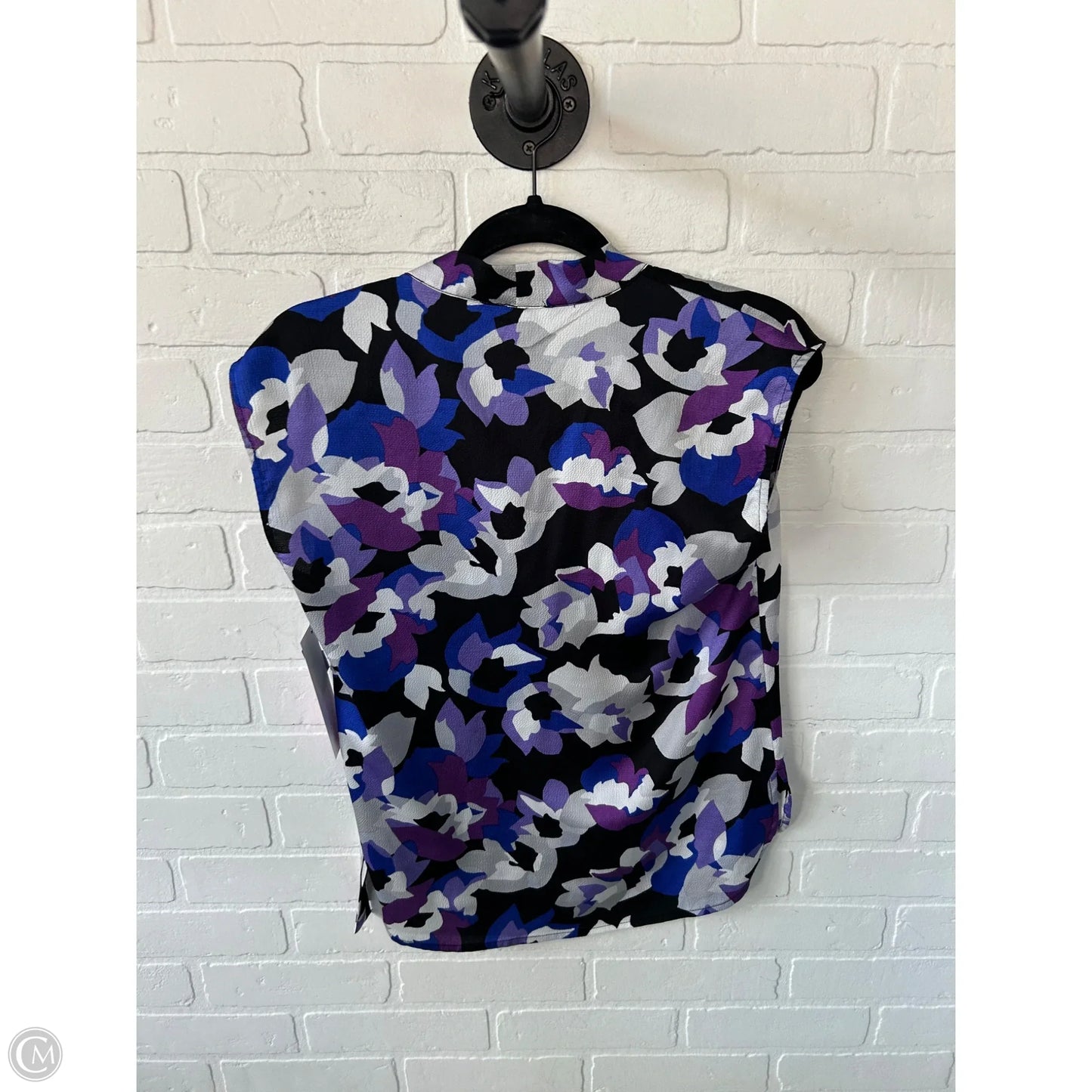 Top Sleeveless By Bar Iii In Black & Purple, Size: Xxs