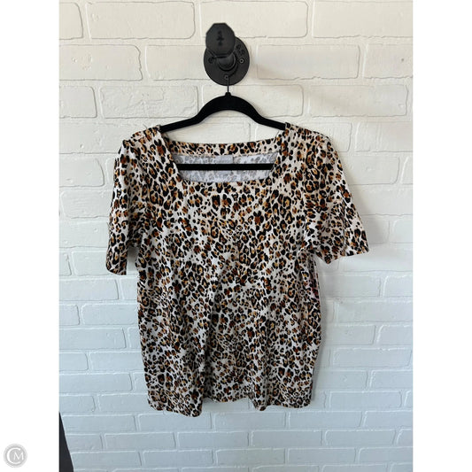 Top Short Sleeve By Chicos In Animal Print, Size: S