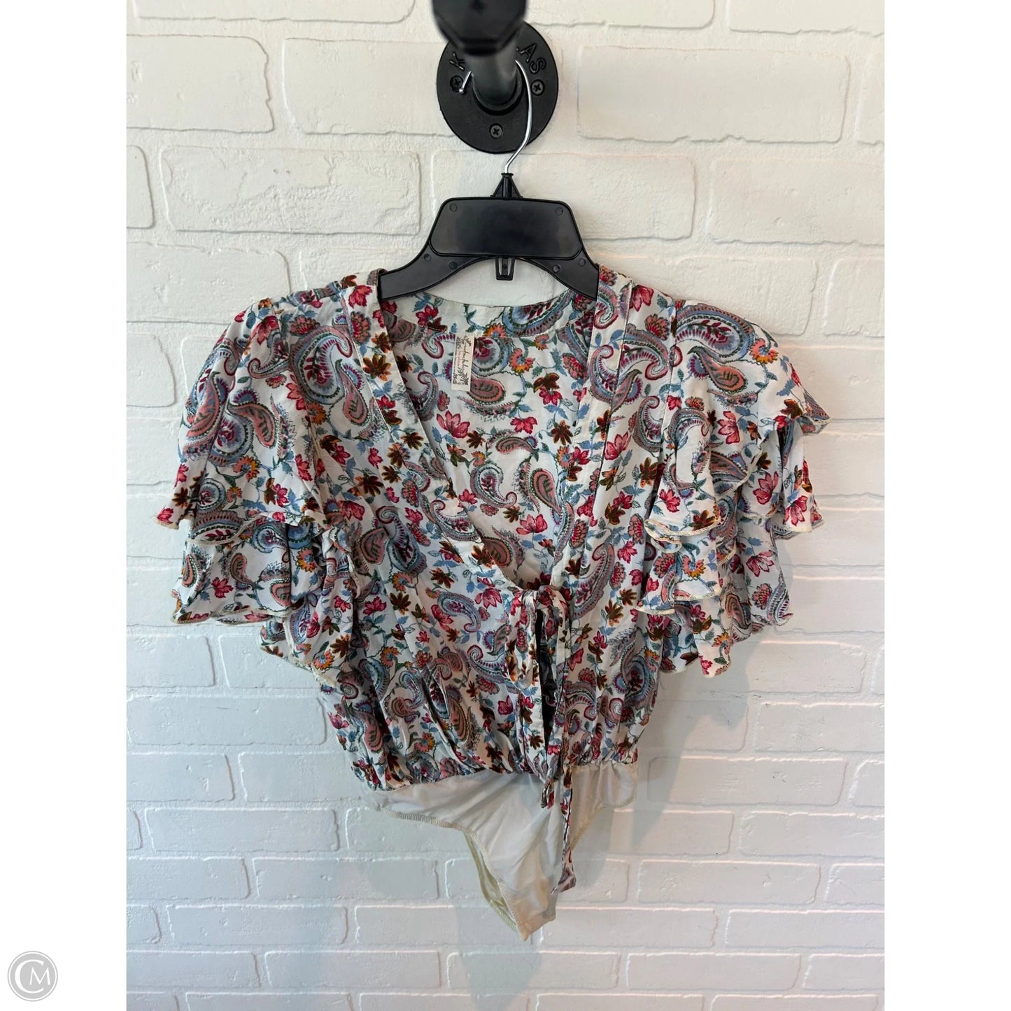 Bodysuit By Free People In Blue & Red & White, Size: Xs