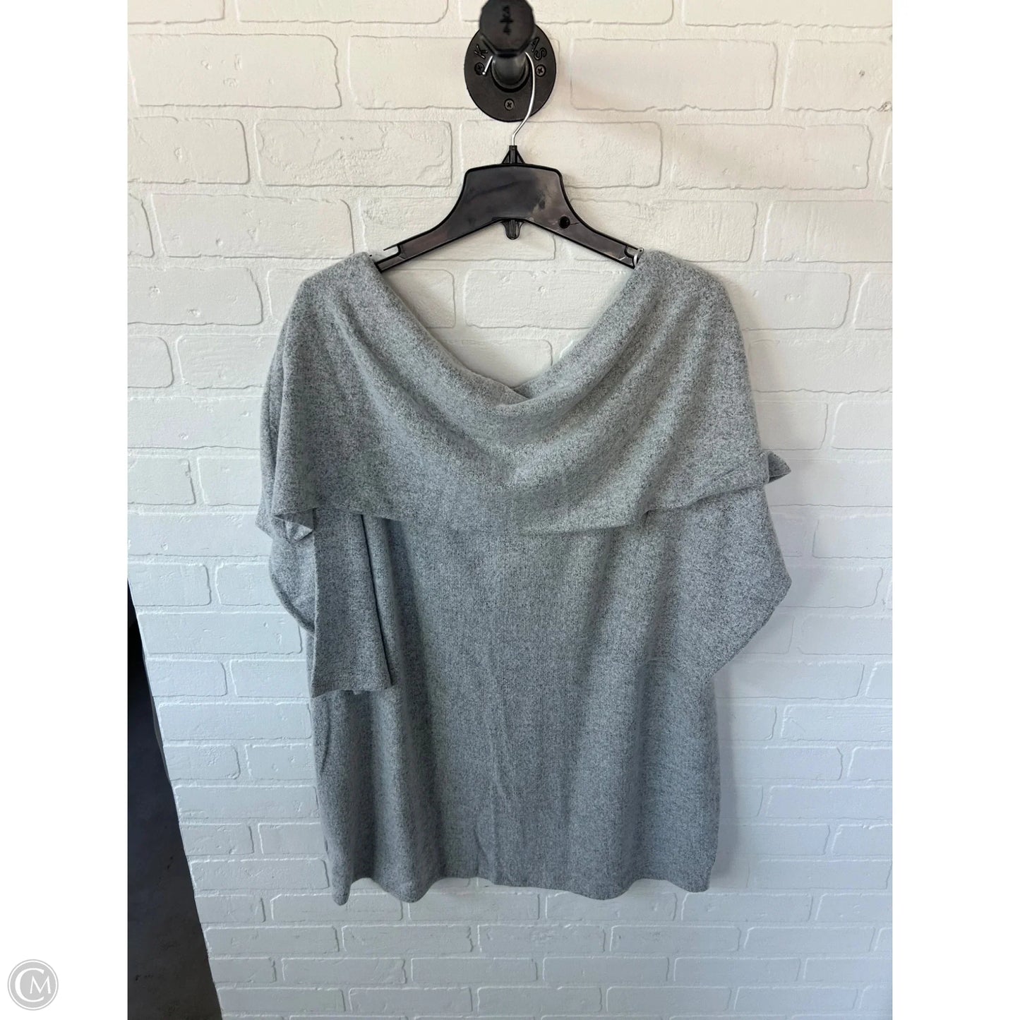 Top 3/4 Sleeve Basic By Boutique + In Grey, Size: 3x