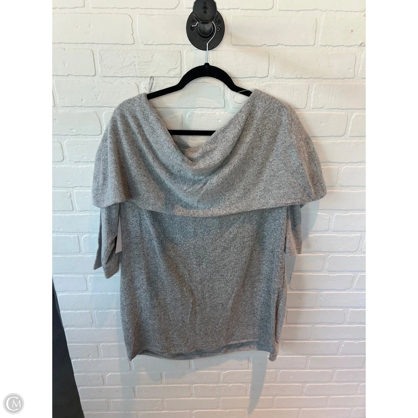 Top 3/4 Sleeve Basic By Boutique + In Grey, Size: 2x