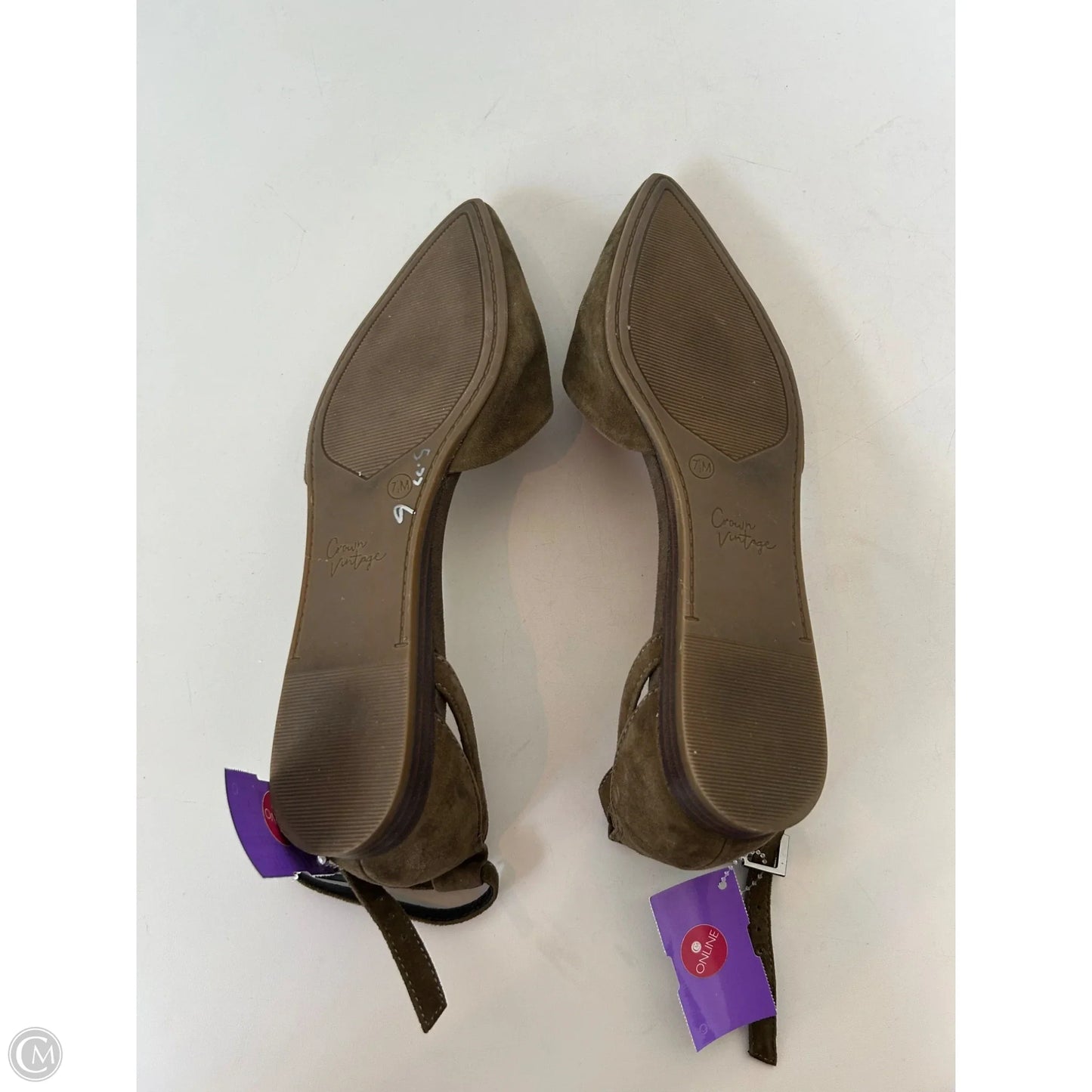 Shoes Flats By Crown Vintage In Green, Size: 7.5