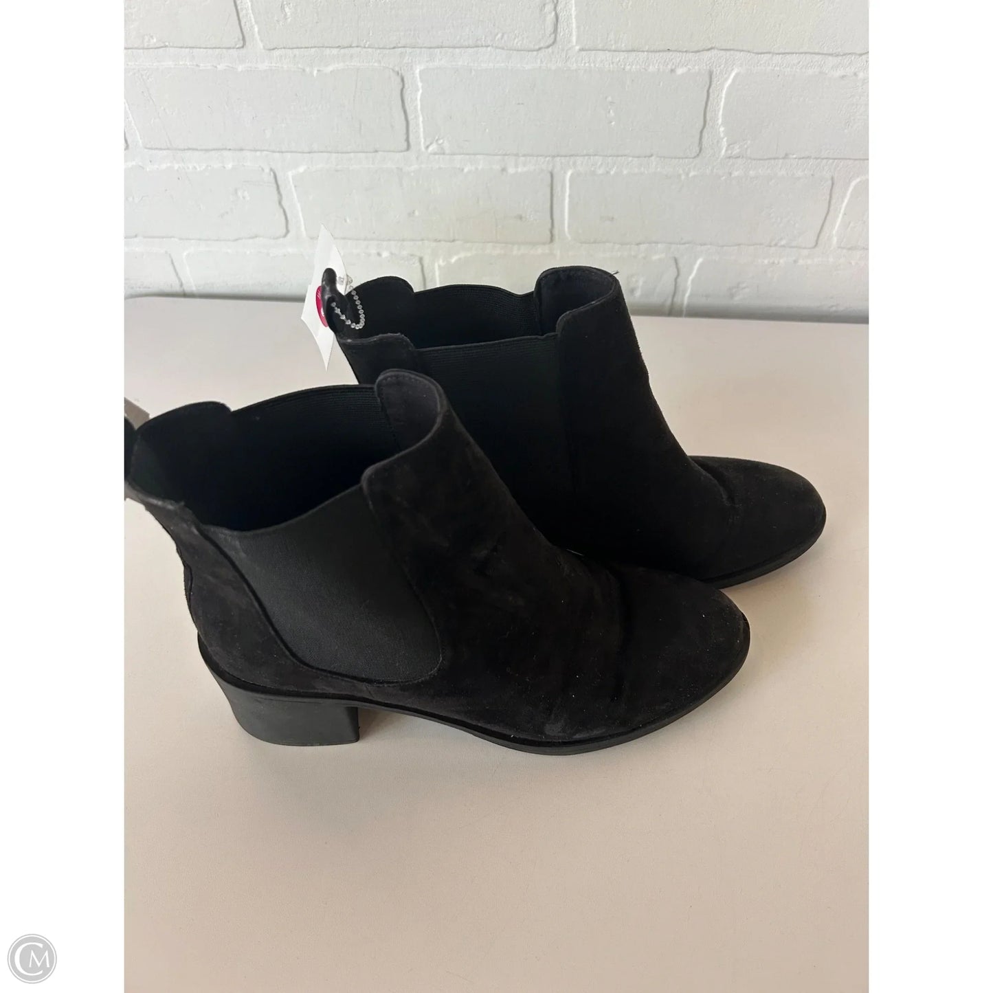 Boots Ankle Heels By Divided In Black, Size: 9.5