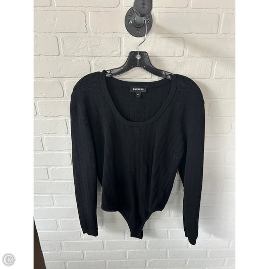 Bodysuit By Express In Black, Size: Xl