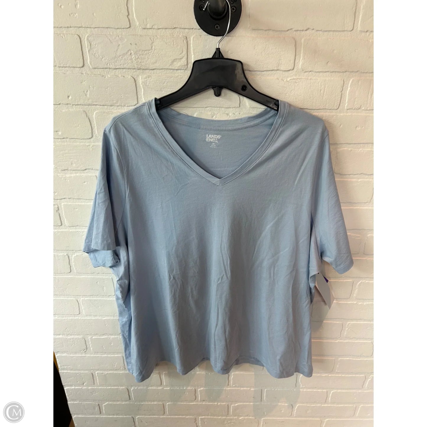 Top Short Sleeve Basic By Lands End In Blue, Size: 3x
