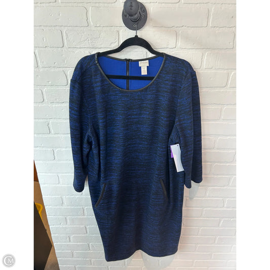 Dress Casual Short By Chicos In Black & Blue, Size: Xxl