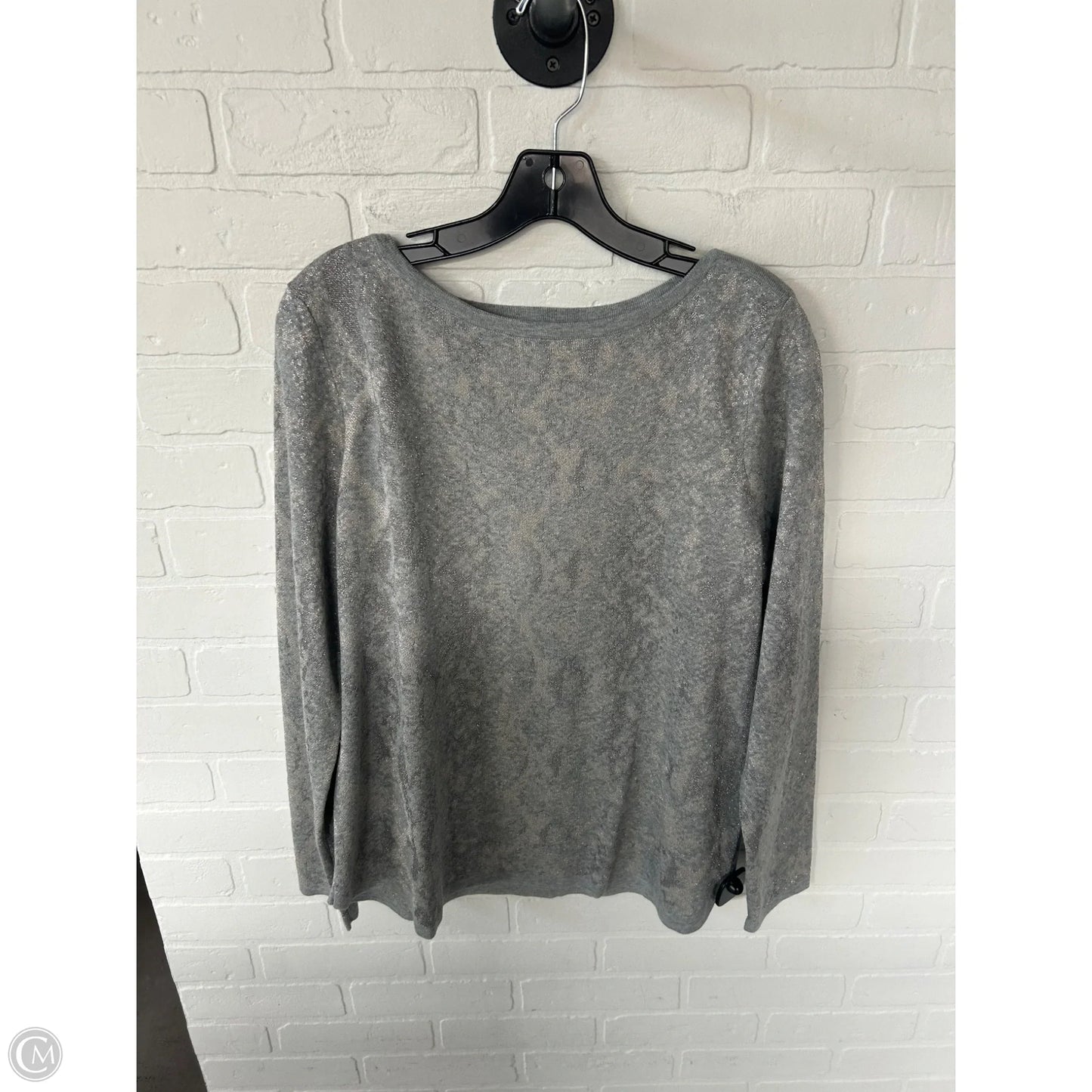 Sweater By Chicos In Grey, Size: L